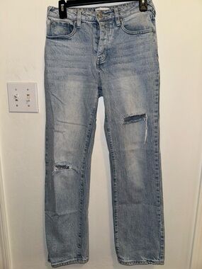 Light Wash Wide Leg Jeans - Women
